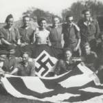Reichwald Forest: Some smart Tommies from the 123rd. Jack Boulton is second from the left at the back. Bill Bark is first from the right at the front.