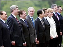 Leaders of the G8 countries in Japan