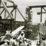 Repairing the Allenby Bridge blown up by terrorists July 1946