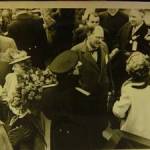 Mary Jane Mc Bride pictured here at the launch of the USS Scott in 1943