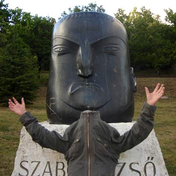 Nuala in a park in Budapest