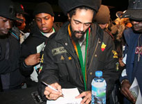 Damian Marley signs autographs