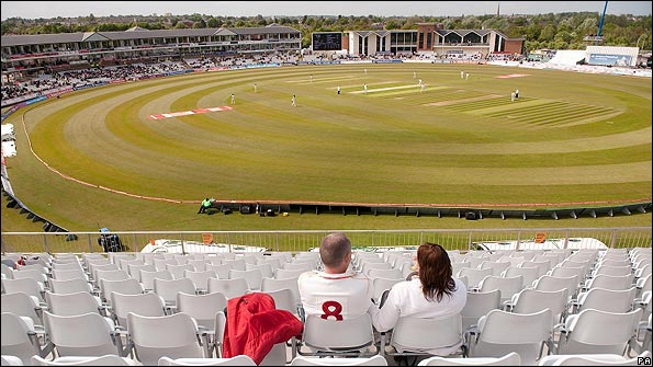 A sparse crowd watch the second Test at the Riverside