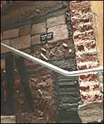 Wall at Jorvik Centre.