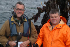 Simon Parkes, Michael Laurenson and mussels