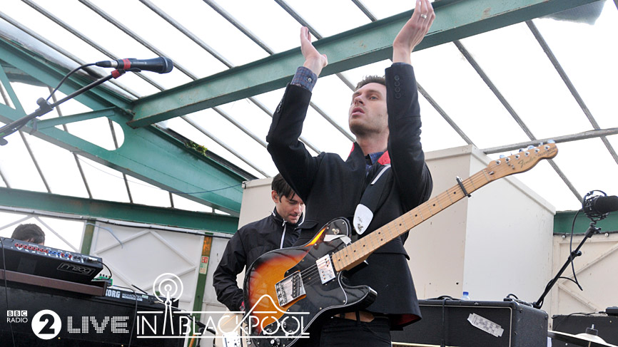 Athlete in Blackpool performing for Dermot O'Leary