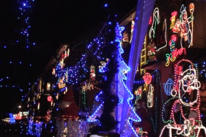Chris is extremely proud of his Chrismas lights and people come from all over to have a look at them.