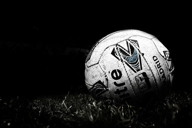 Football in the grass