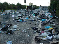 Clothes left at the start. Photo: Tim Taylor