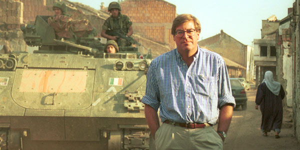 Edward Stourton. Mind your backs!