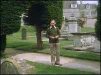 Derek Jones in Painswick Churchyard