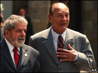Lula e Chirac em Guadalajara