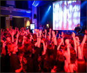 Students at the Myspace School Invasions party in Harrogate.