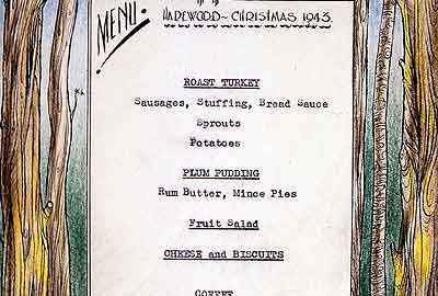 1943 Christmas Menu