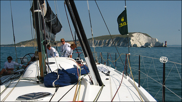 Leaving the Solent in the Fastnet Race