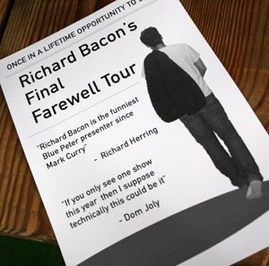 Richard Bacon's Farewell Tour poster