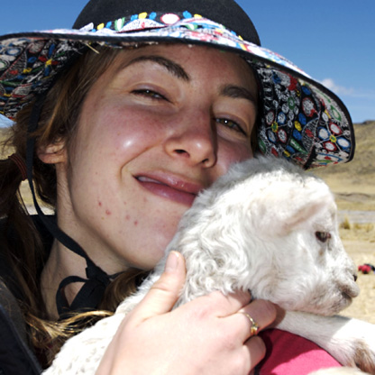 Almu gets attached to a baby llama