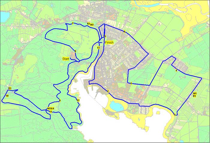 Route of the Half Marathon