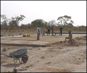 The building site on the first working day