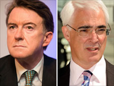 Lord Mandelson and Alistair Darling