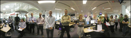 The first UK News website meeting in multimedia newsroom