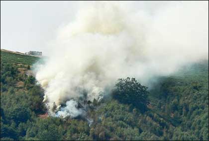 A fiire on the Malvern Hills