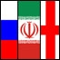 پرچم روسيه، ايران، گرجستان