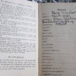 The opening page of the Sailors campanion book given to Eddie as the submariners surrendered at Lisahally in 1945