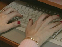 Typing on computer keyboard