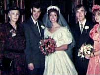 Stephen and Jo on their wedding day in 1990