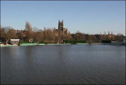 Floods at New Road Cricket Ground Worcester 2007
