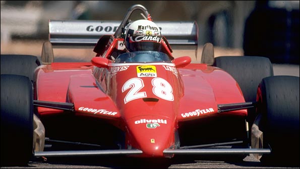 The 1982 Ferrari - a 126C2 - also possessed a small front wing
