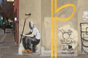 Graffiti by Banksy inLondon