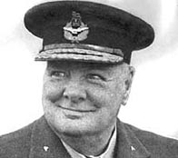 Photograph showing Winston Churchill in military dress