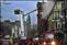 The fire-brigade at the scene on the day the bookshop where Colin had worked was destroyed by fire. Taken by Brendan Murphy &nbsp; 