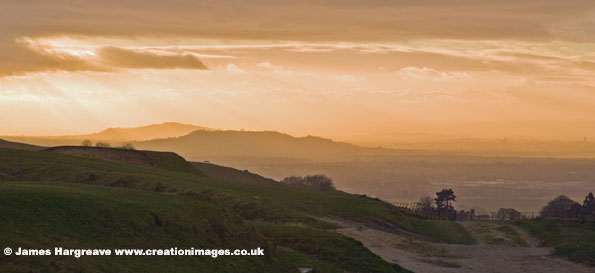 Sunset from Cleeve Hill. Copyright James Hargreave. All rights reserved. 