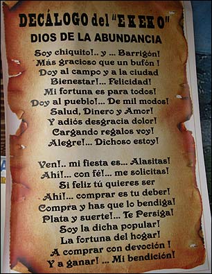 Decálogo del Ekeko