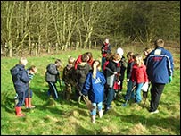 On the way to plant the trees