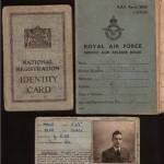 The service and Release Release book and ID papers issued in 1946 at the end of Rons service in the RAF