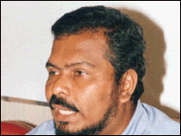 Nandana Gunathilleka, general secretary of National Freedom Front
