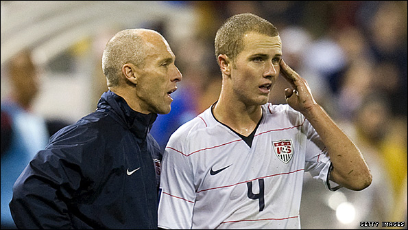 Bob Bradley (left) and son Michael