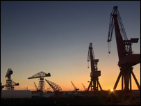 Cranes at Swan Hunter