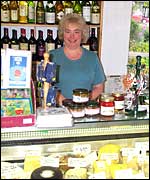 Rosie with her cheeses