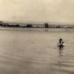 The cook and our mascot ‘Susie’ taken in the Zwittau bathing pool