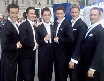 Karl, Hugh and Lee with the 'Strictly' dancers