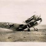 Crashed and bombed Messerschmit El Adem, Western Desert.