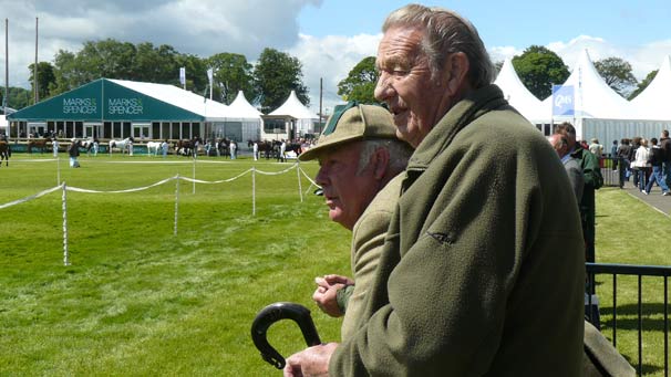 Visitors to the show watch keenly as judging takes place at the main ring on the first day of the show.