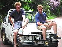 Tom and Jack with the car