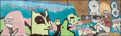 Artwork outside the BBC Radio Sheffield building