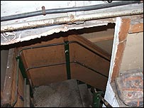 Stairs inside the building